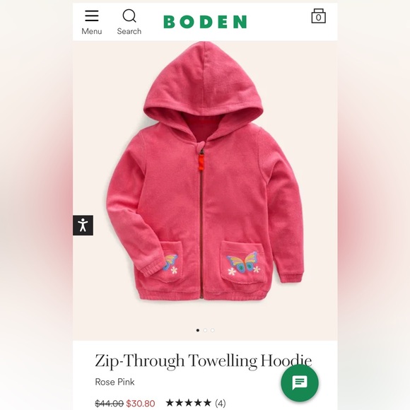 Mini Biden matching set pink toweling jacket (3-4 years) and shorts (3T) - Picture 3 of 4